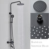 #1164 MATTE BLACK 8-INCH 3 IN 1 RAIN OUTDOOR/INDOOR SHOWER FAUCET SYSTEM