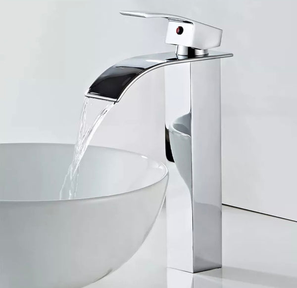 #1468 Chrome Waterfall spout vessel faucet