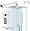 #1035 12-INCH CHROME 3 FUNCTION RAINFALL SHOWER SET