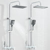 #1185 Polished Chrome 4-in-1 Exposed Shower System with LCD Display with Piano Keys