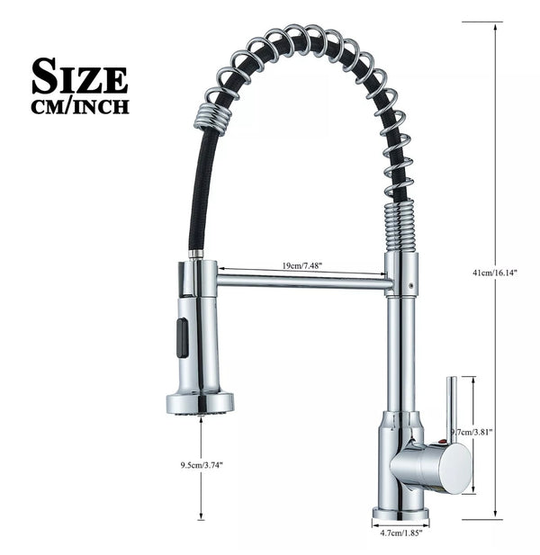 #1601 Chrome Pull-Down Kicthen Faucet