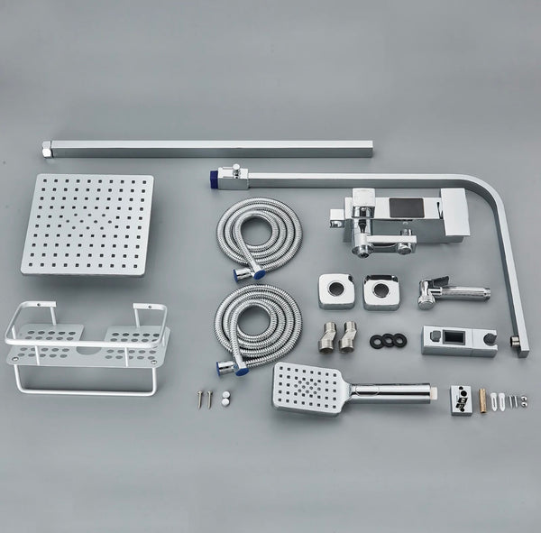 8 Inch 4 in 1  Rainfall Exposed Shower System