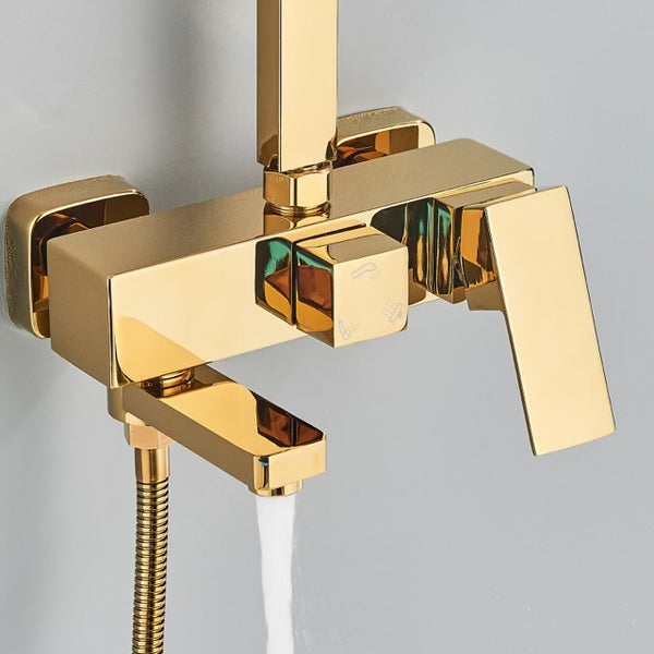 #1174 GOLD 3 IN 1 EXPOSED SHOWER SET
