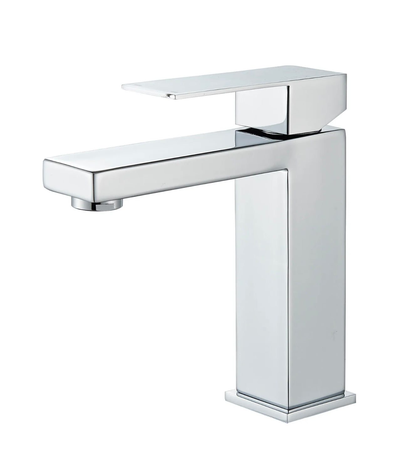 Chrome waterfall vanity faucet