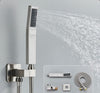 #1051 12-INCH BRUSHED NICKEL 3 FUNCTION SMART THERMOSTAT BUTTON PRESS SHOWER SYSTEM