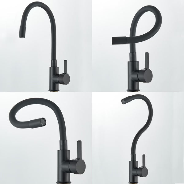 #1546 MATTE BLACK FLEX BAR/KITCHEN SINK FAUCET
