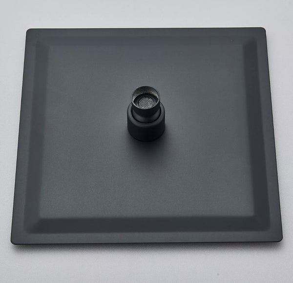 #1043 8-INCH MATTE BLACK SINGLE FUNCTION SHOWER SET
