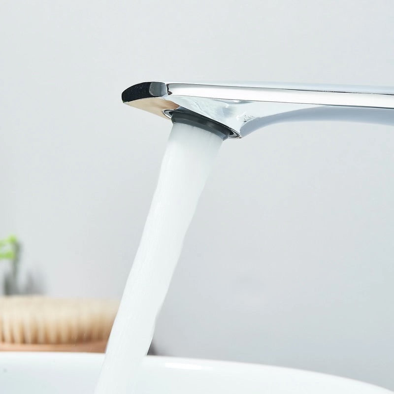 #1495 POLISHED CHROME GILD EDGE WATERFALL VESSEL SINK FAUCET