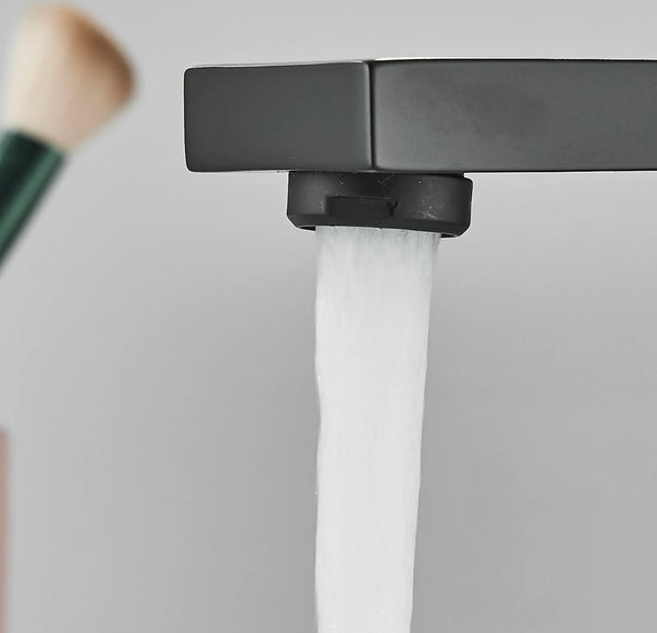 #1409 MATTE BLACK LAVATORY WATERFALL VANITY FAUCET