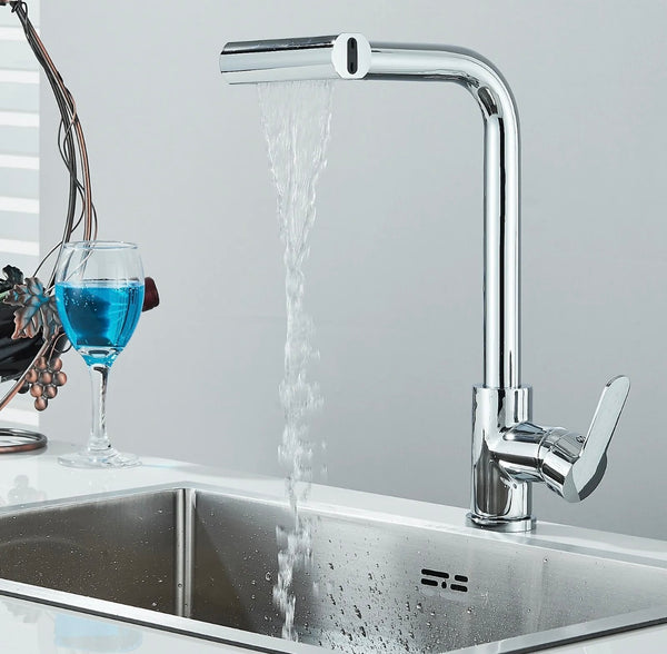 #1581 CHROME PULL-OUT 4 MODES KITCHEN FAUCET