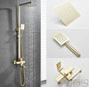 #1156 BRUSHED GOLD 3 In 1 RAINFALL EXPOSED SHOWER SET