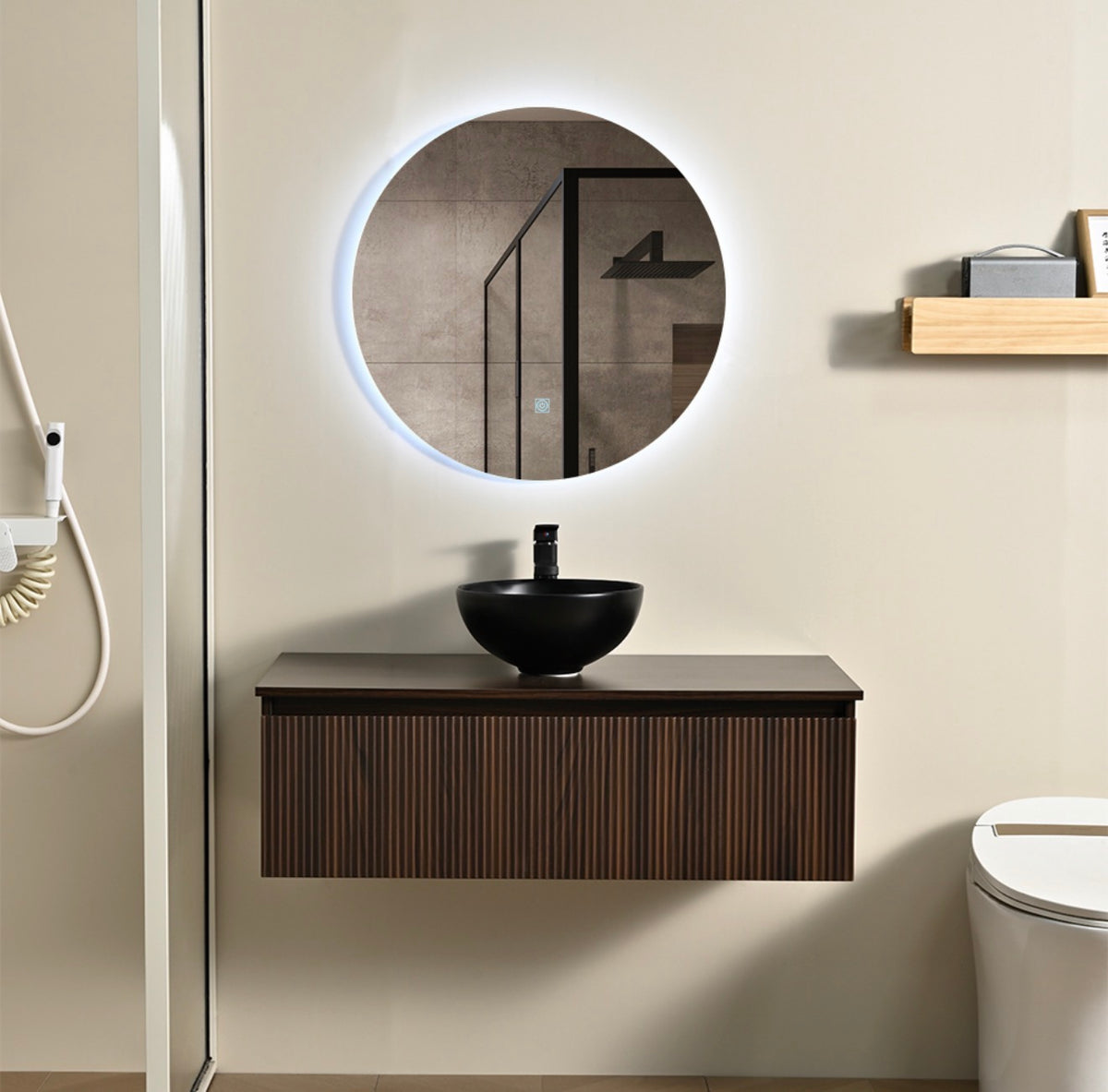 #1724 SG-9305 40-Inch Vessel Vanity Set with LED Mirror