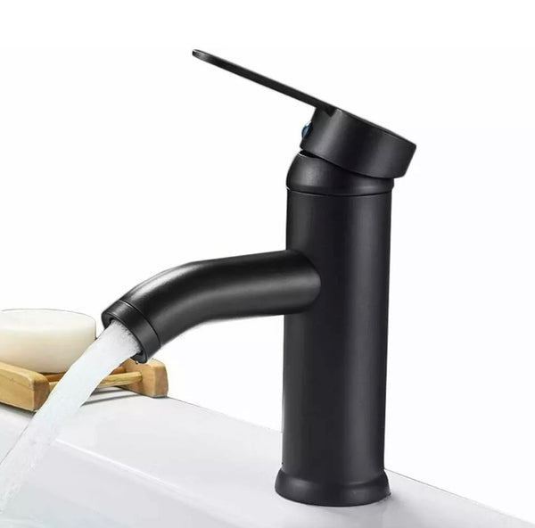 #1456 MATTE BLACK WATERFALL VANITY FAUCET