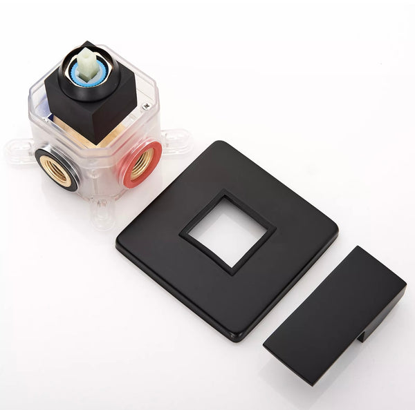 #1040 8 INCH MATTE BLACK SINGLE FUNCTION SHOWER SYSTEM