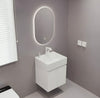 #1701 SG9263 19-Inch White Floating Vanity Set with LED Mirror