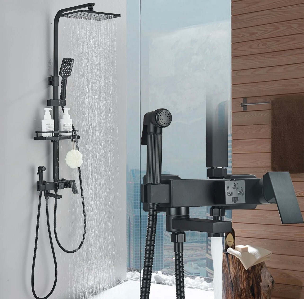 4 IN 1 RAINFALL EXPOSED SHOWER SYSTEM