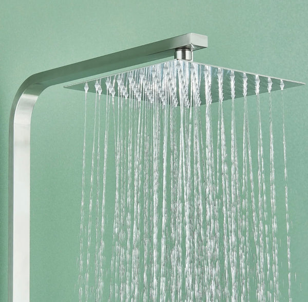 #1160 BRUSHED NICKEL 3 IN 1 RAINFALL EXPOSED SHOWER SET