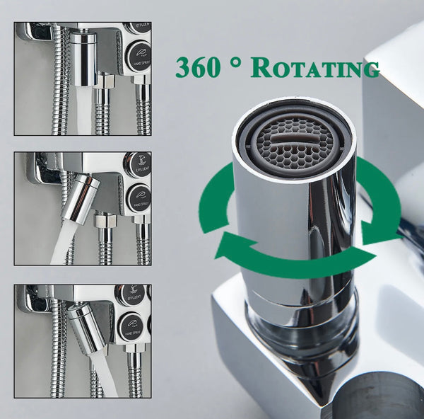 4 In 1 Rainfall Smart Thermostatic Exposed Shower System With LCD Display