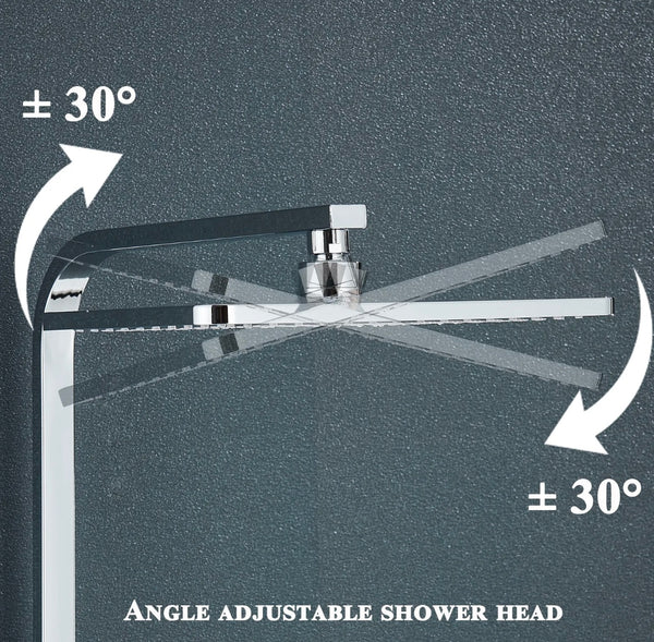 4 In 1 Rainfall Smart Thermostatic Exposed Shower System With LCD Display
