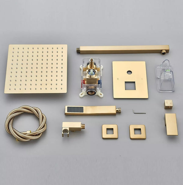 #1032 12-INCH GOLD 2 FUNCTION SHOWER SET