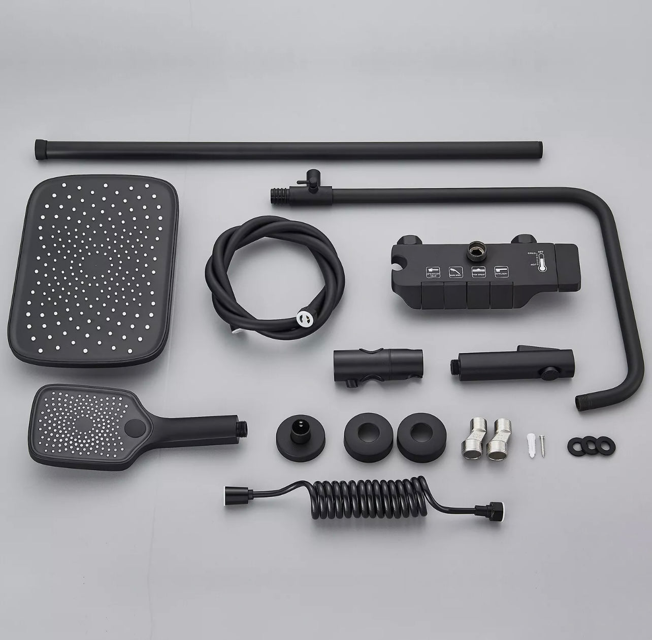 Smart Matte black 4 in 1 exposed shower set