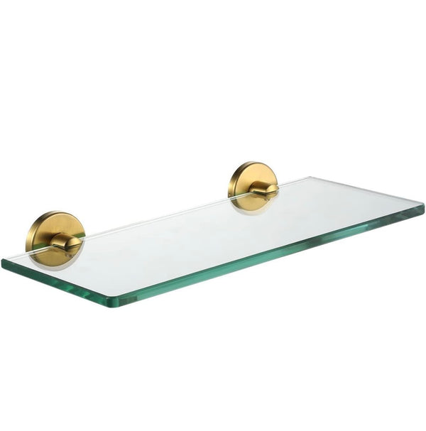 Contemporary Tempered Floating Glass Shelf