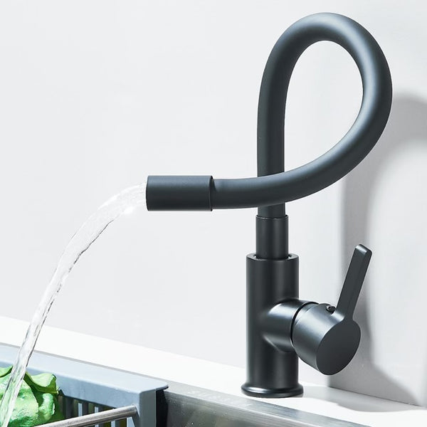 #1546 MATTE BLACK FLEX BAR/KITCHEN SINK FAUCET