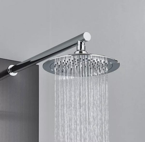 #1281 BLACK STAINLESS STEEL 8-INCH SHOWER PANEL WITH NICHE