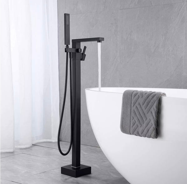 #1614 Matte black 2 function waterfall tub filler faucet