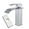 #1398 POLISHED CHROME WATERFALL SPOUT VANITY FAUCET