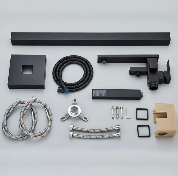 #1614 Matte black 2 function waterfall tub filler faucet