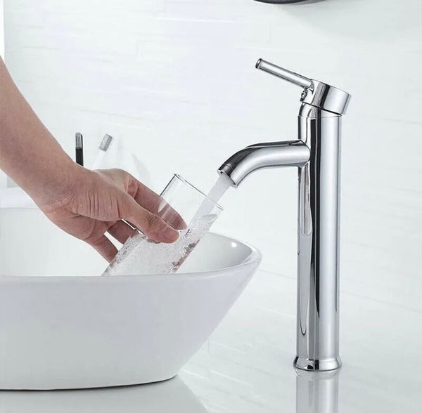 #1401 Chrome waterfall spout vessel faucet