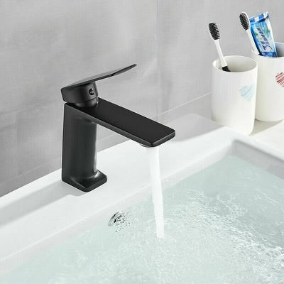 #1462 MATTE BLACK WATERFALL VANITY FAUCET