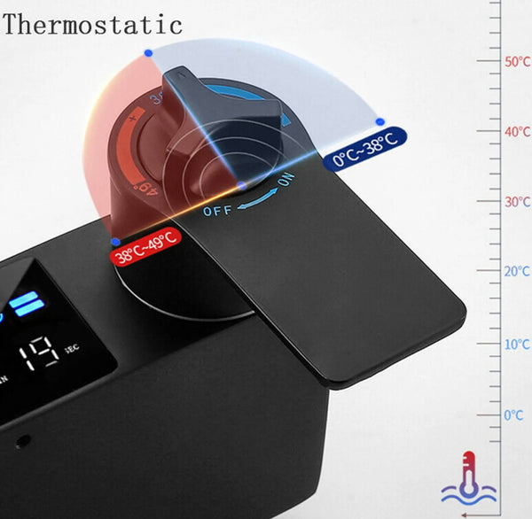4 In 1 Rainfall Smart Thermostatic Exposed Shower System With LCD Display