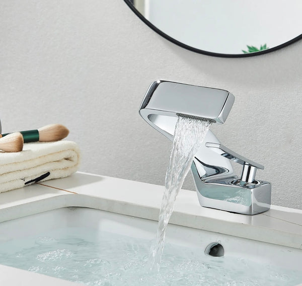 #1470 CHROME WATERFALL VANITY FAUCET