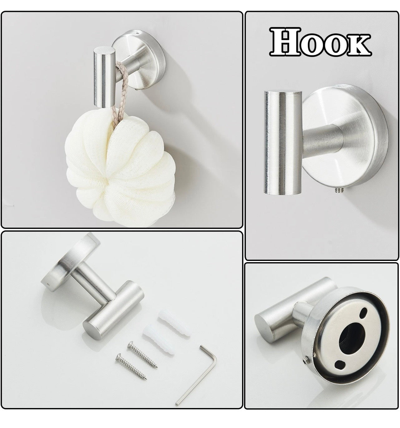 10pcs Stainless Steel Towel Rack Set