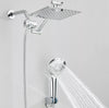 #1045 8-INCH CHROME SHOWER HEAD & HANDHELD SHOWER WITHOUT SHOWER ARM COMBO