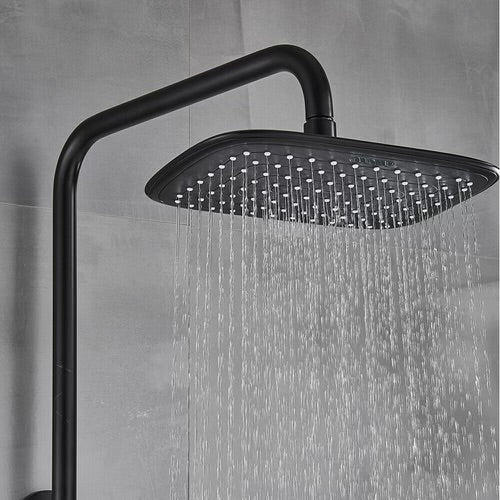 #1176 MATTE BLACK 3 IN 1 EXPOSED SOWER SET