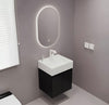 #1703 SG9263 19-Inch Black Floating Vanity Set with LED Mirror