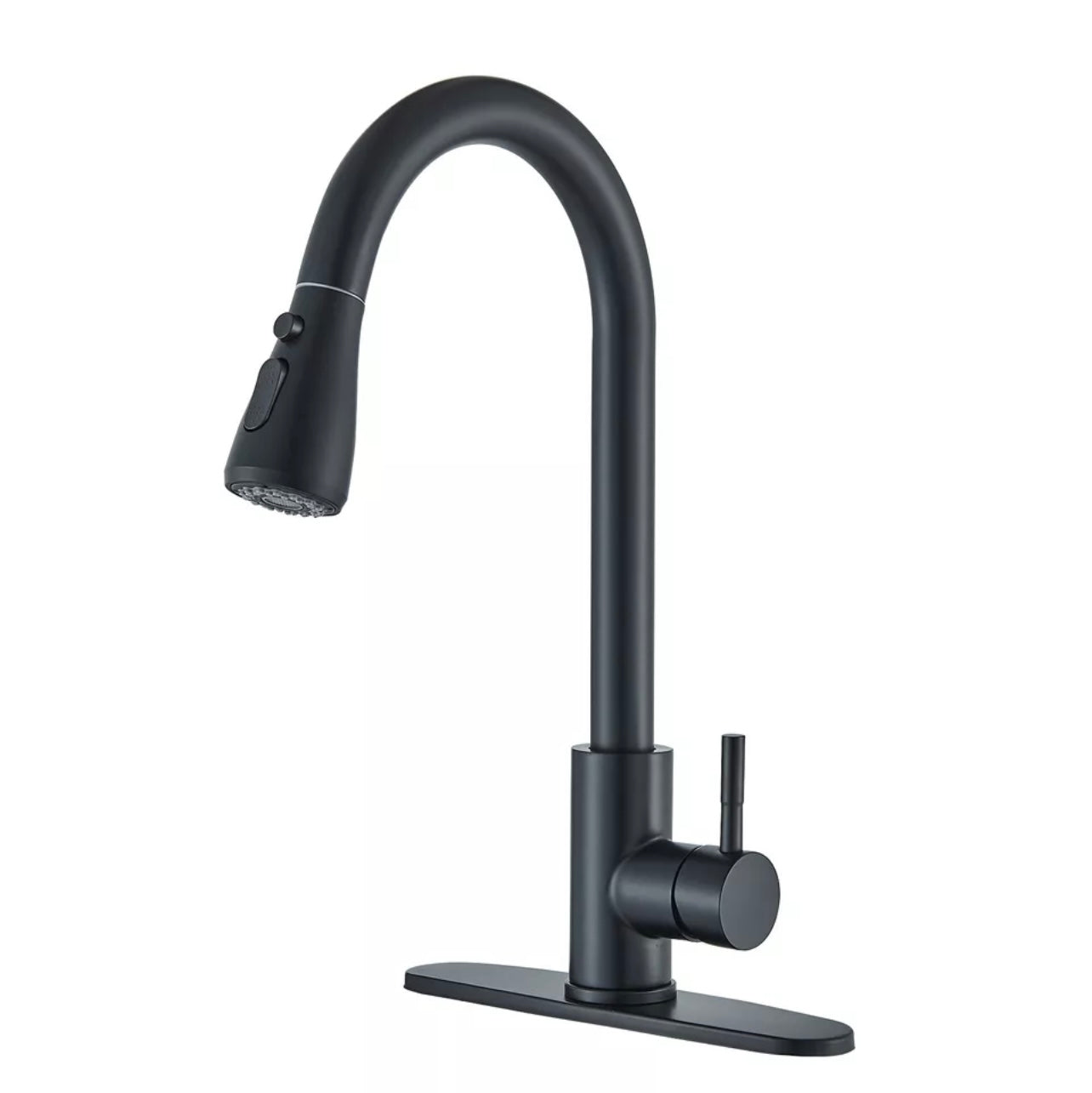 Matte black pull out kitchen faucet #1584