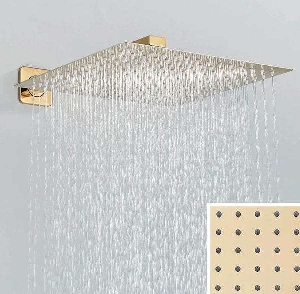 #1032 12-INCH GOLD 2 FUNCTION SHOWER SET