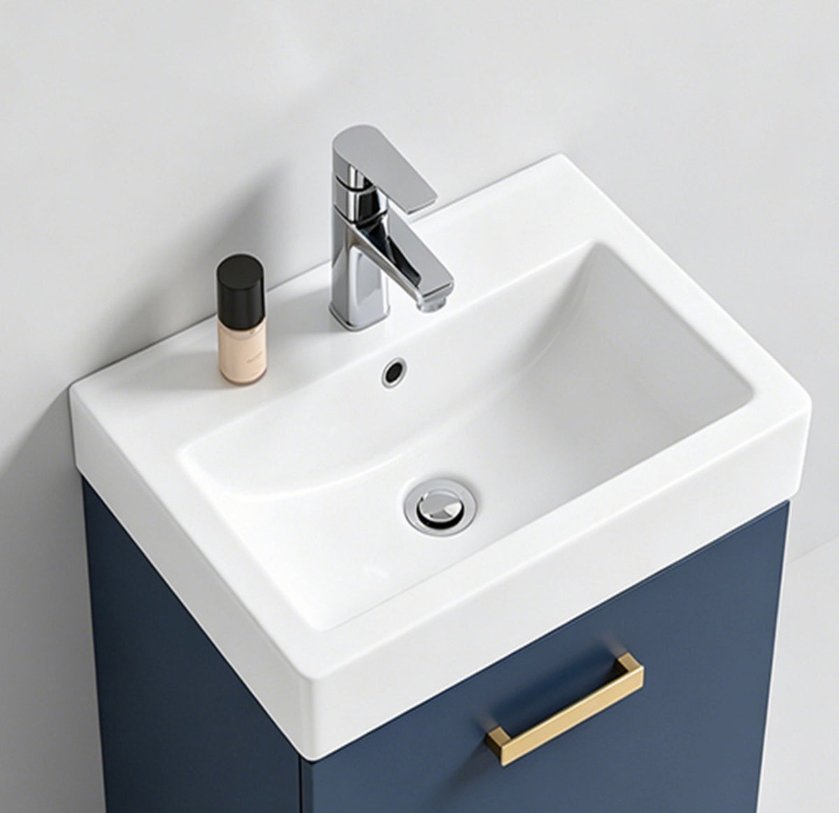#1718 SG-9267 19-Inch Blue Floating Vanity Set with LED Mirror