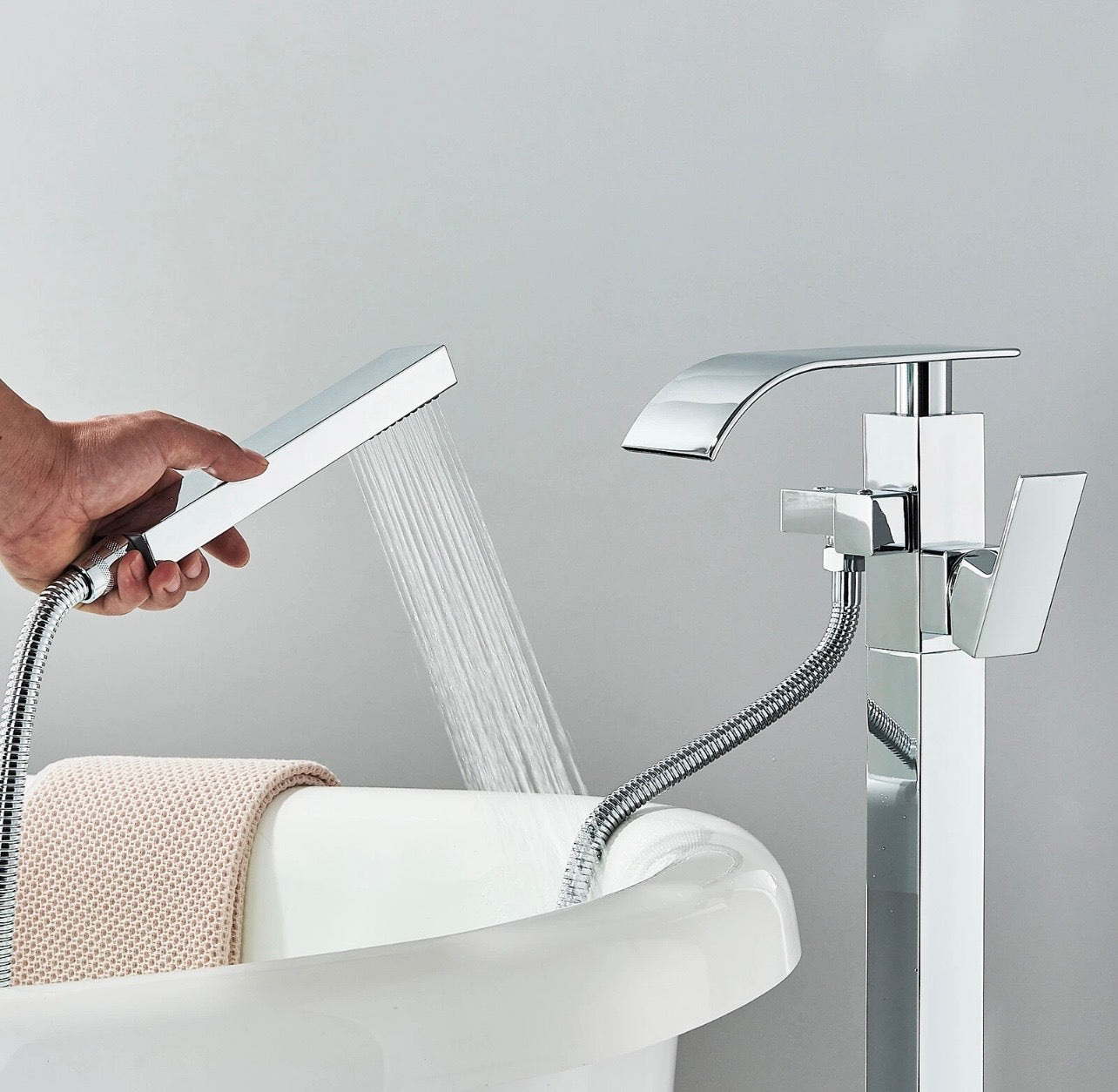 #1606 FREESTANDING 2 FUNCTION BATHTUB FILLER FAUCET