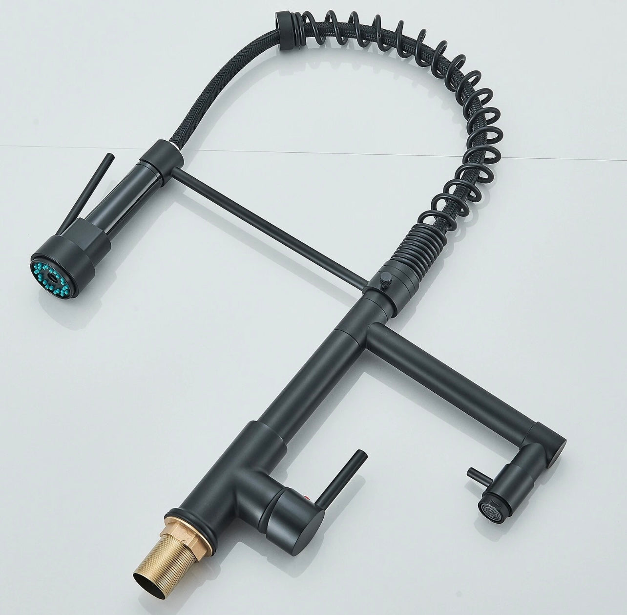 #1561 MATTE BLACK SPRING 2-FUNCTION PULL-DOWN KITCHEN FAUCET