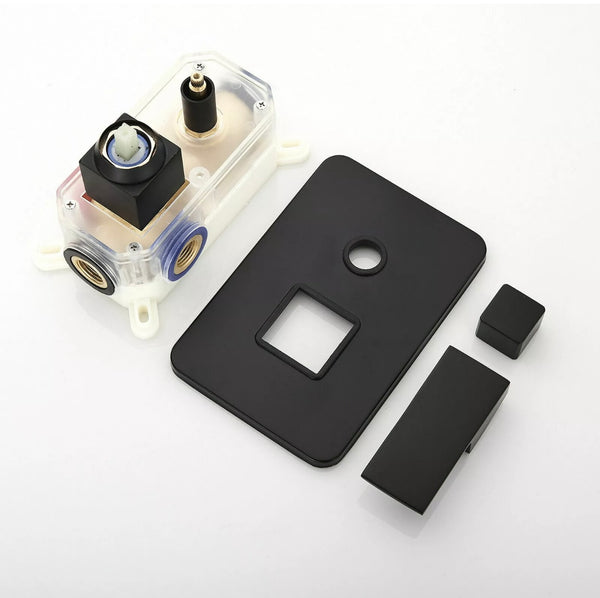 #1007 8-INCH MATTE BLACK 2 FUNCTION CONCEALED SHOWER SET