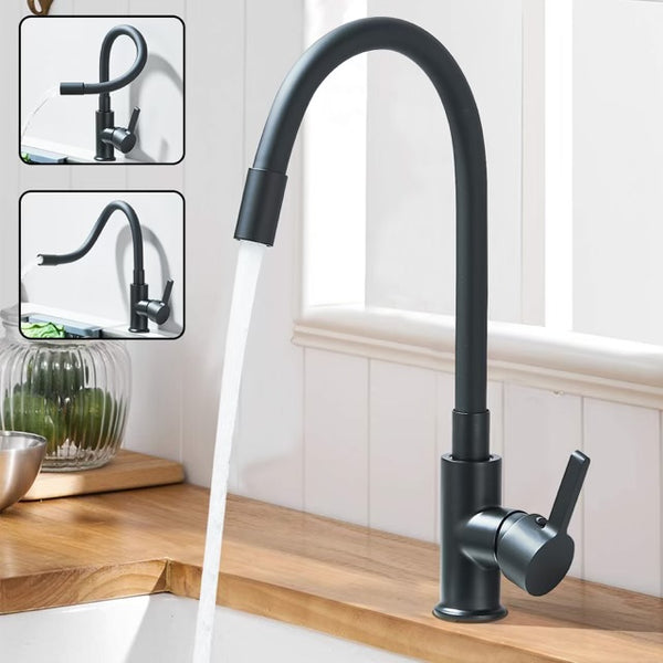 #1546 MATTE BLACK FLEX BAR/KITCHEN SINK FAUCET