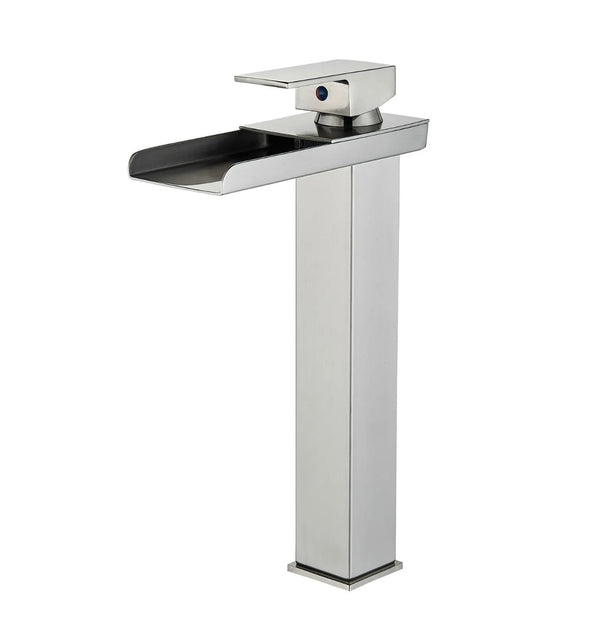 #1390 Brushed NICKEL WATERFALL VESSEL FAUCET