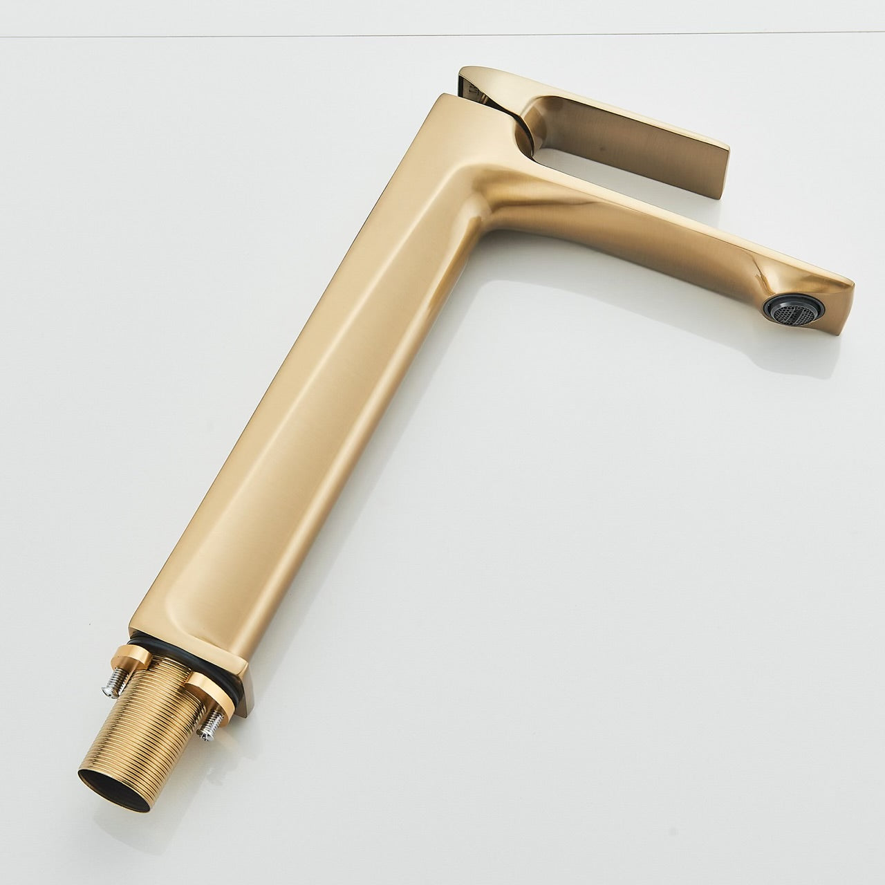 #1492 BRUSHED GOLD GILD EDGE WATERFALL VESSEL SINK FAUCET