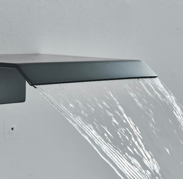 #1036 12-INCH MATTE BLACK 3 FUNCTION SHOWER SYSTEM