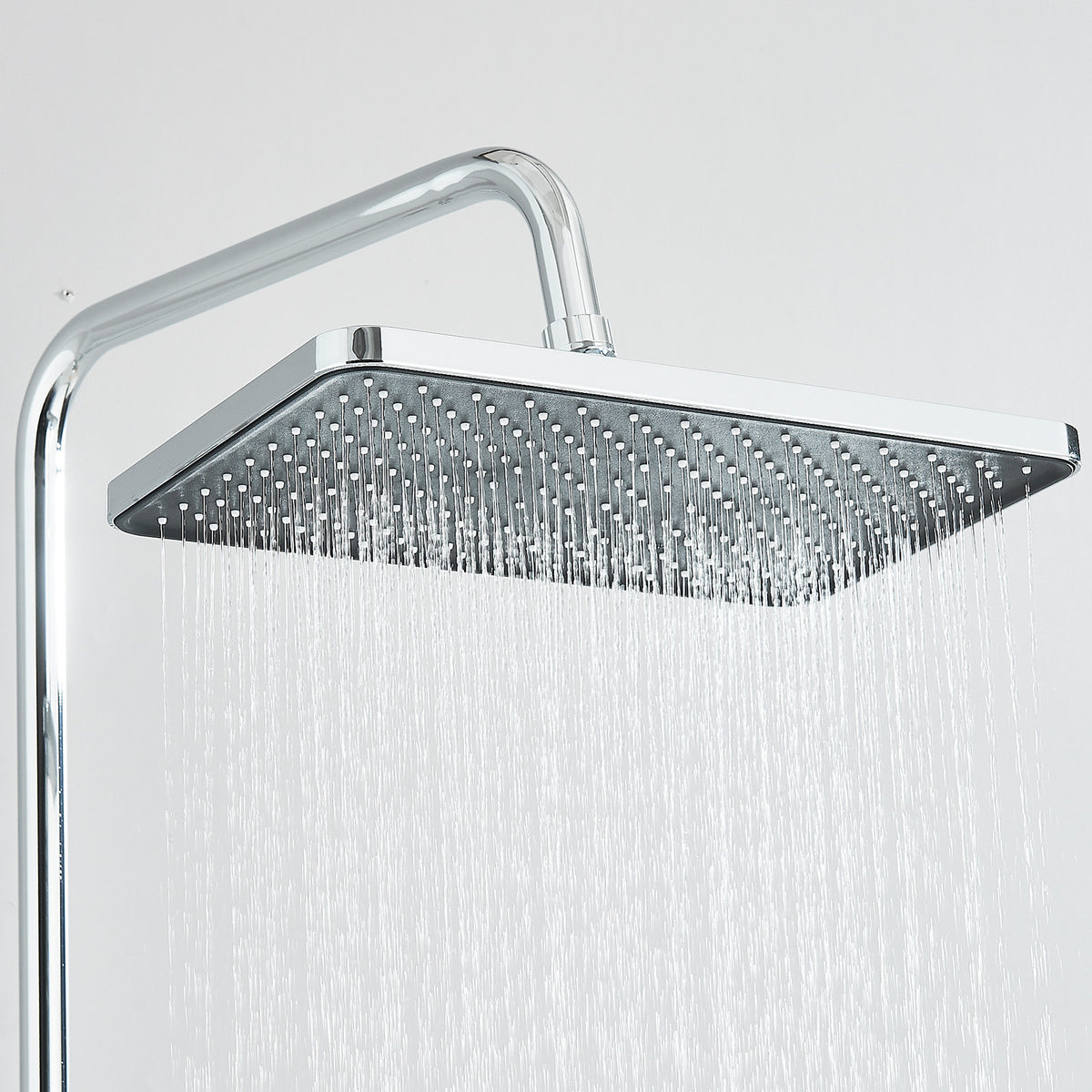#1185 Polished Chrome 4-in-1 Exposed Shower System with LCD Display with Piano Keys
